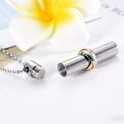 Stainless Steel Openable Perfume Bottle Ashes Pendants