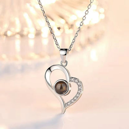Love Language You Deer Projection Female Necklaces