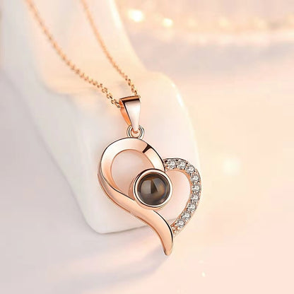 Love Language You Deer Projection Female Necklaces
