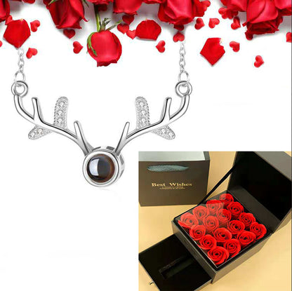 Love Language You Deer Projection Female Necklaces