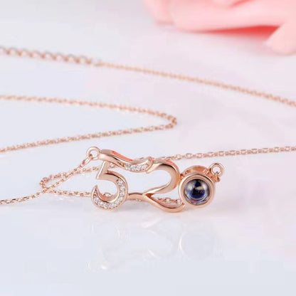 Love Language You Deer Projection Female Necklaces