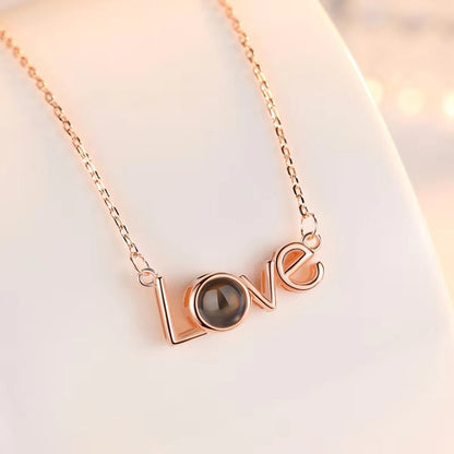 Love Language You Deer Projection Female Necklaces
