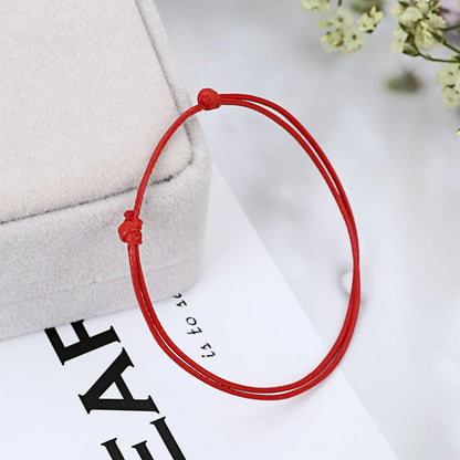 Hand-woven Life Red Rope Wax Line Bracelets