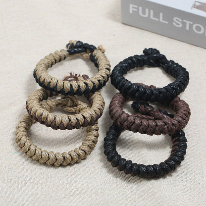 Punk Handmade Weave Vintage Hemp Rope Bracelets