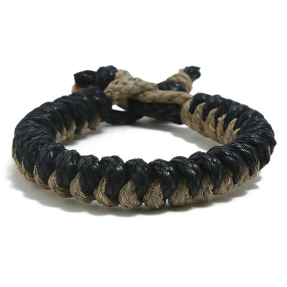 Punk Handmade Weave Vintage Hemp Rope Bracelets