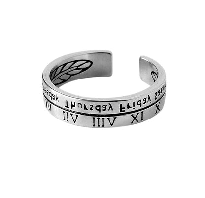 Roman Digital Retro Fashion Personality Thai Rings