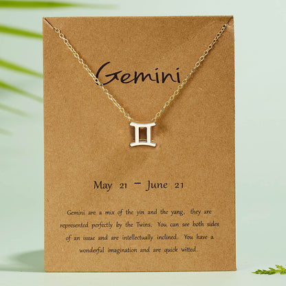 Version Twee Constellation Rhinestone Paper Card Necklaces
