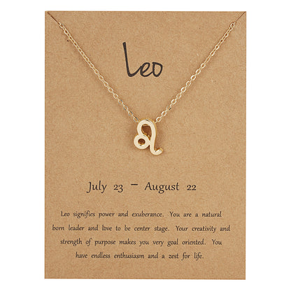 Version Twee Constellation Rhinestone Paper Card Necklaces