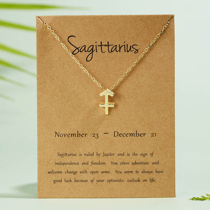 Version Twee Constellation Rhinestone Paper Card Necklaces