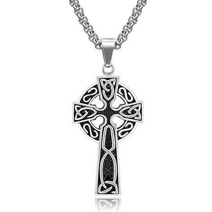 Men's Celtic Cross Personality Titanium Steel Retro Pendants