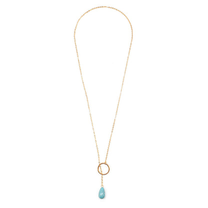 Women's Ornament Fashion Turquoise Circle For Simple Necklaces