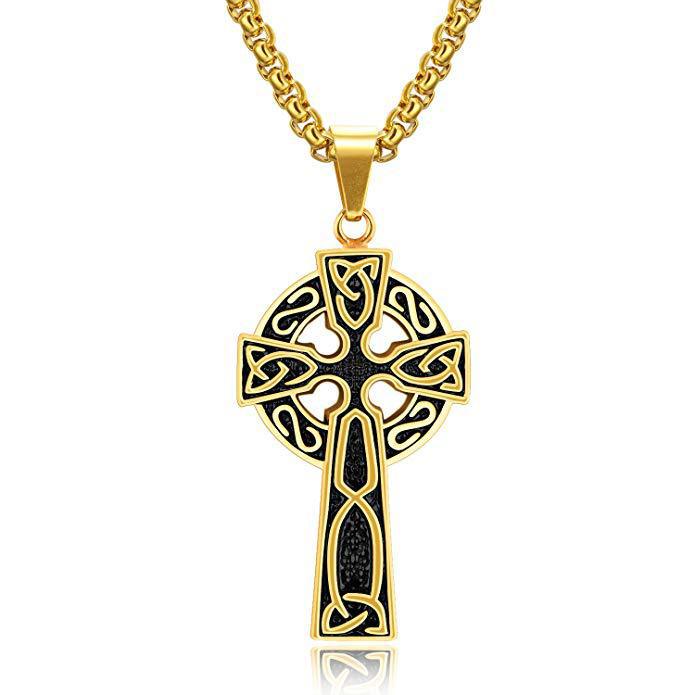 Men's Celtic Cross Personality Titanium Steel Retro Pendants