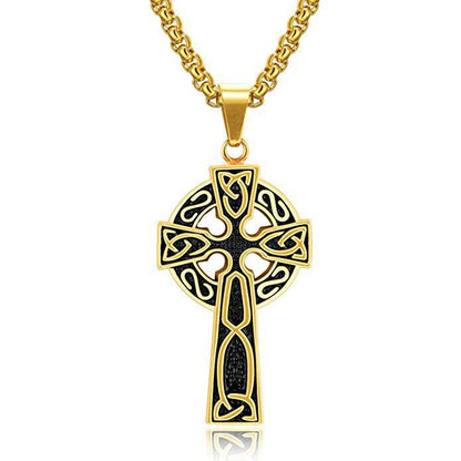 Men's Celtic Cross Personality Titanium Steel Retro Pendants