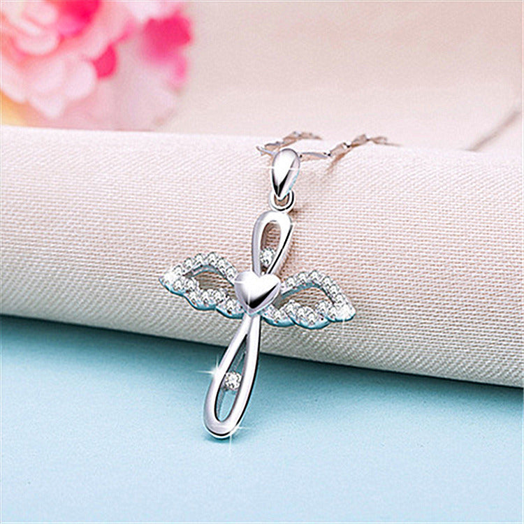 Chain Sier Plated Cross Female Jewelry Pendants