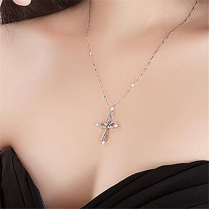 Chain Sier Plated Cross Female Jewelry Pendants