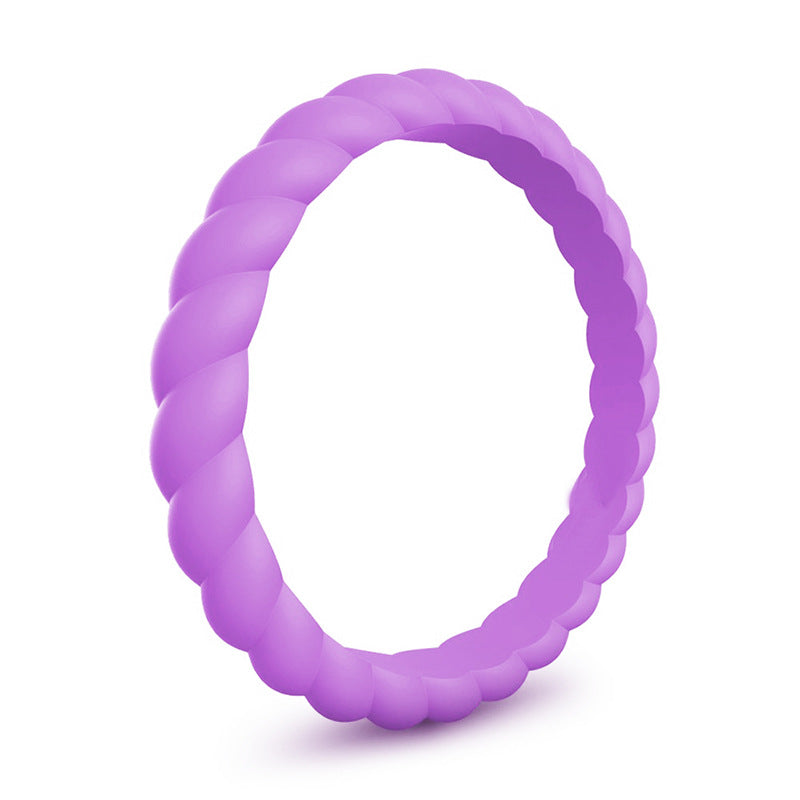 Women's Twist Silicone Sports Silica Gel Rings