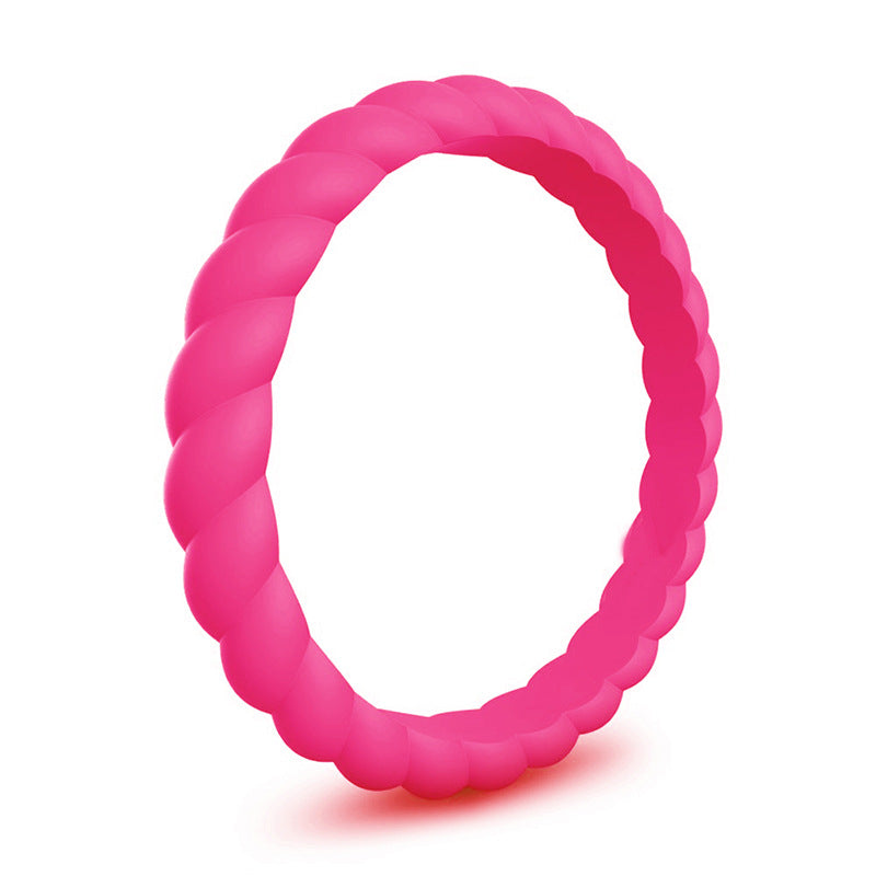 Women's Twist Silicone Sports Silica Gel Rings