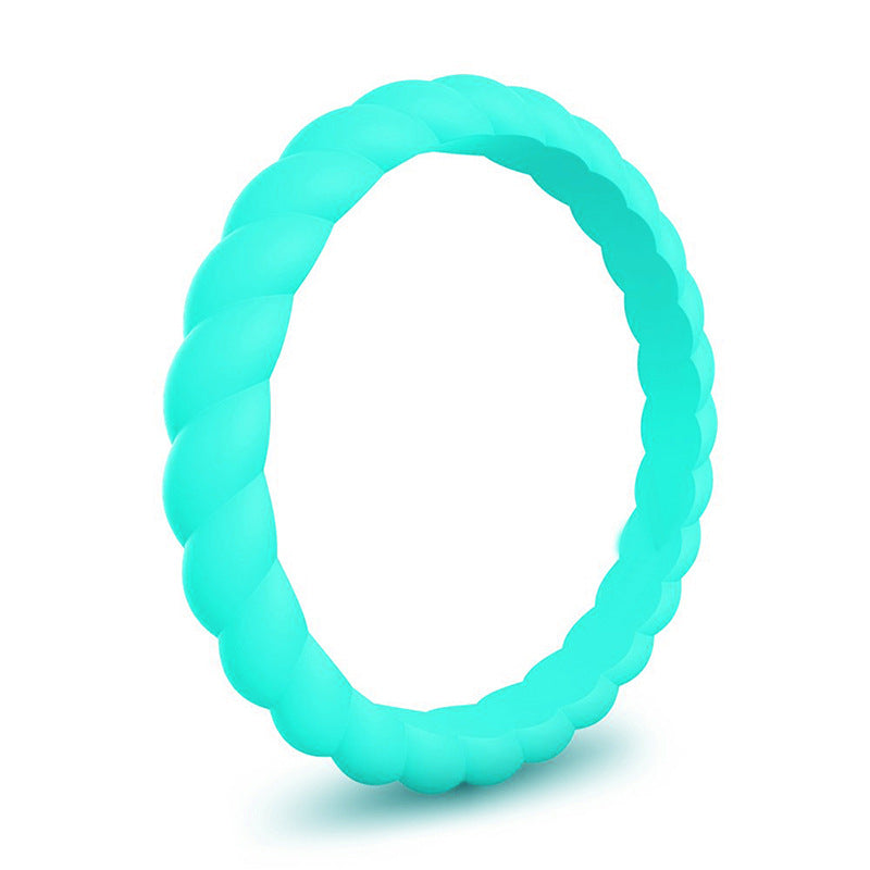 Women's Twist Silicone Sports Silica Gel Rings