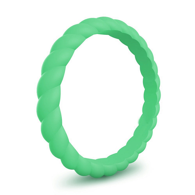 Women's Twist Silicone Sports Silica Gel Rings