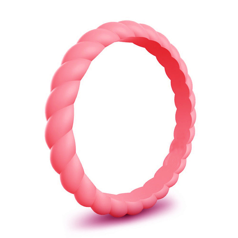 Women's Twist Silicone Sports Silica Gel Rings