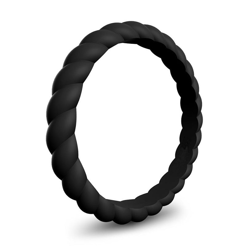 Women's Twist Silicone Sports Silica Gel Rings