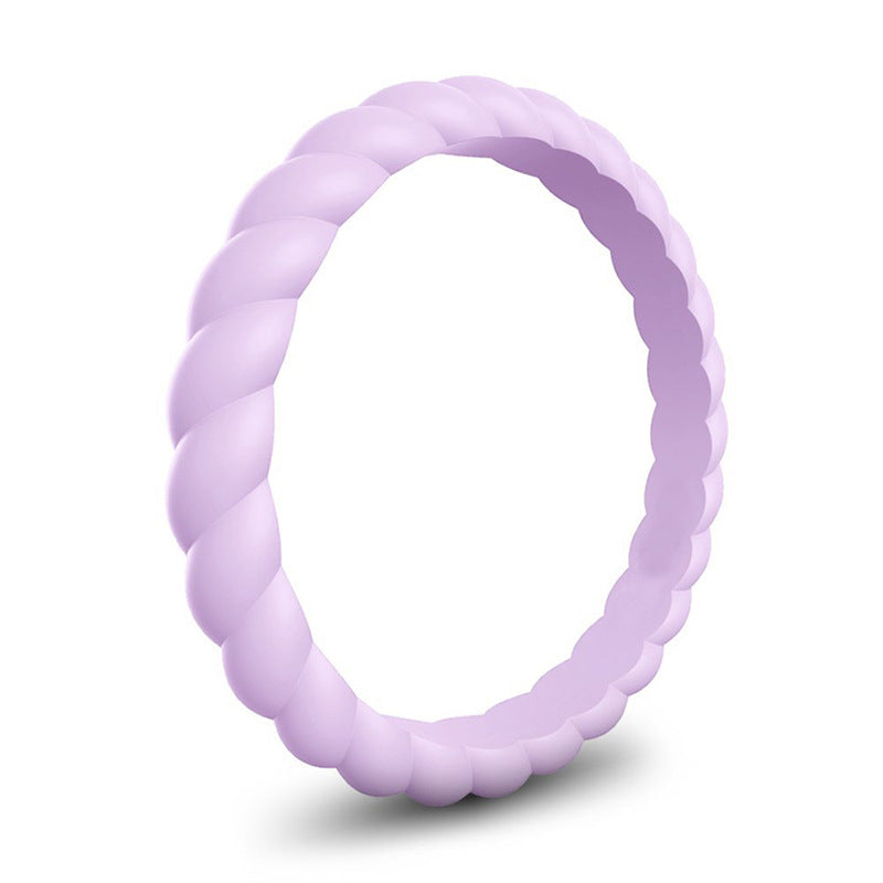 Women's Twist Silicone Sports Silica Gel Rings