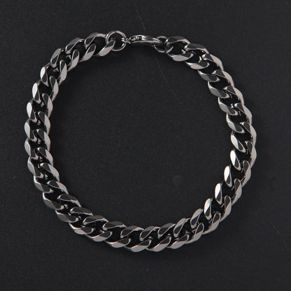 Personality Stainless Steel Six-sided Grinding Suit Bracelets