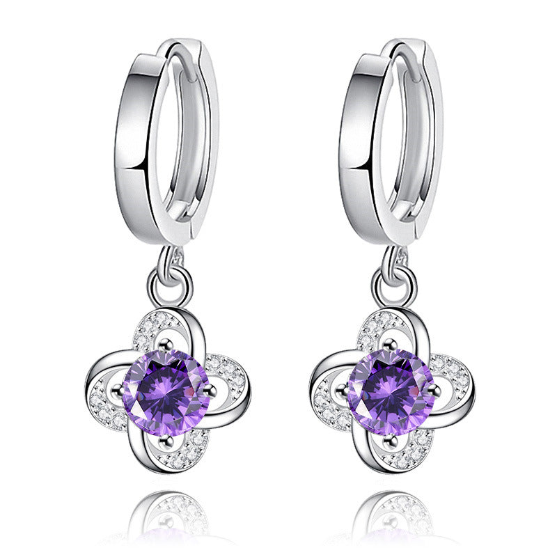 Women's Fashion Korean Style Popular Sweet Flowers Earrings