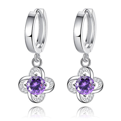 Women's Fashion Korean Style Popular Sweet Flowers Earrings