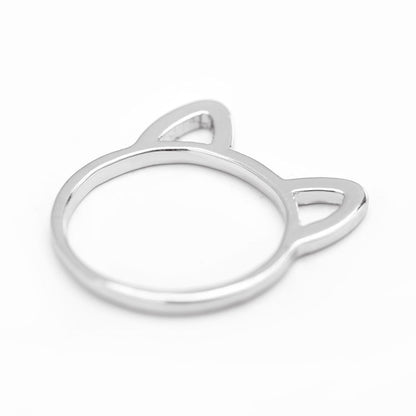 Minimalist Creative Design Hollow Out Kitty Rings