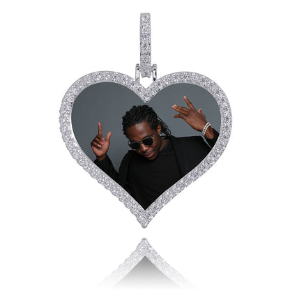 Memory Square Frame Solid Color Hip Hop Pendants