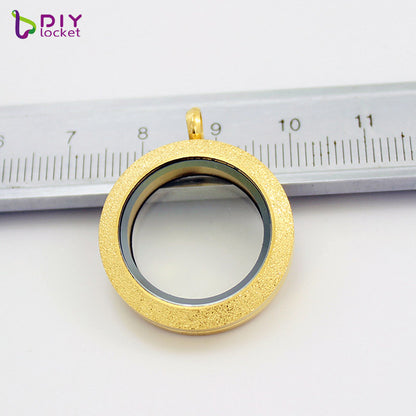 Threaded Round Frosted Box Ornament Accessories Pendants