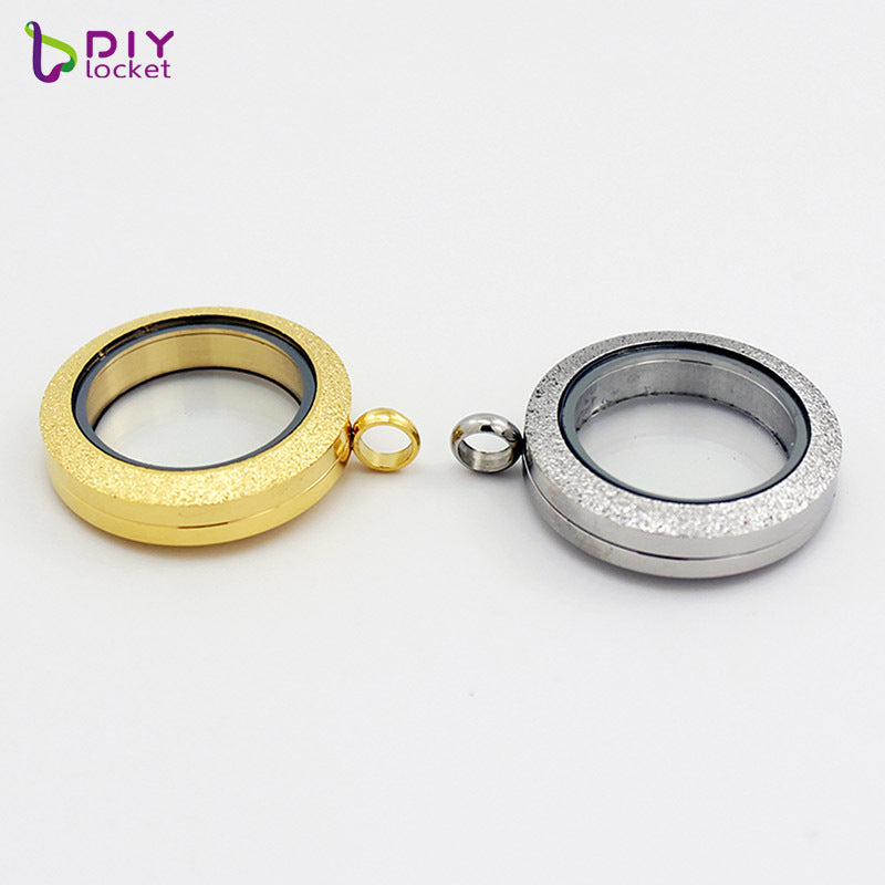 Threaded Round Frosted Box Ornament Accessories Pendants