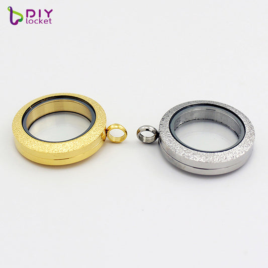 Threaded Round Frosted Box Ornament Accessories Pendants