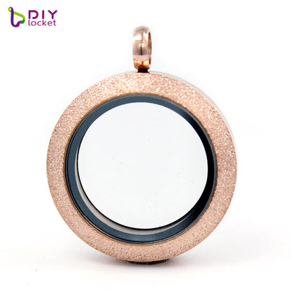 Threaded Round Frosted Box Ornament Accessories Pendants