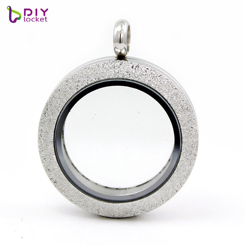 Threaded Round Frosted Box Ornament Accessories Pendants