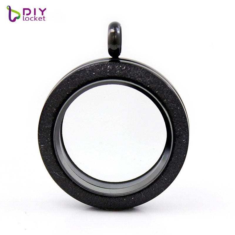 Threaded Round Frosted Box Ornament Accessories Pendants