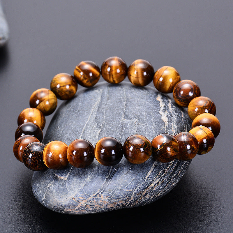 Natural Handmade Beaded Single Circle Yellow Bracelets