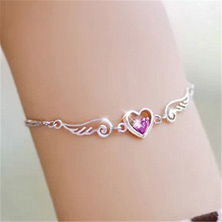 Women's Food Fashion Angel Lovers For Sier Bracelets