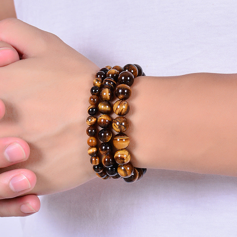 Natural Handmade Beaded Single Circle Yellow Bracelets