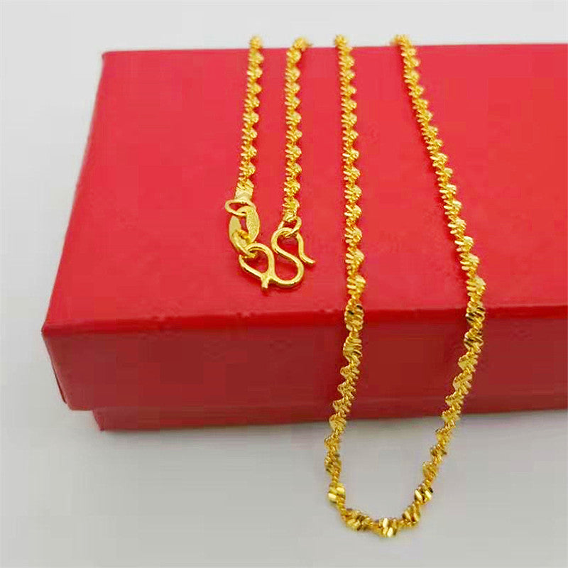 Alluvial Gold Clavicle Chain Fine Small Necklaces