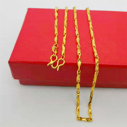 Alluvial Gold Clavicle Chain Fine Small Necklaces