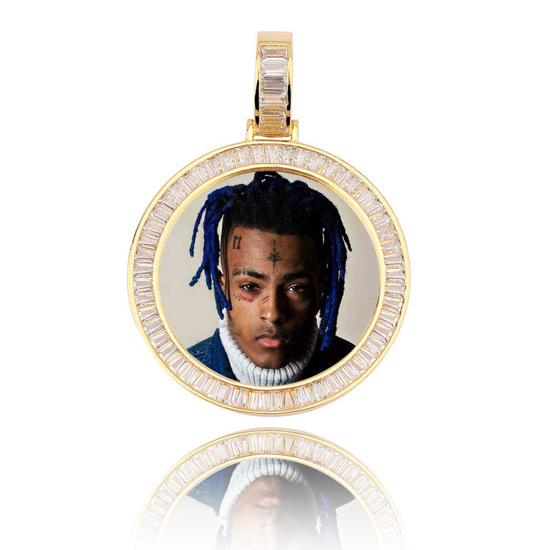 Memory Square Frame Solid Color Hip Hop Pendants