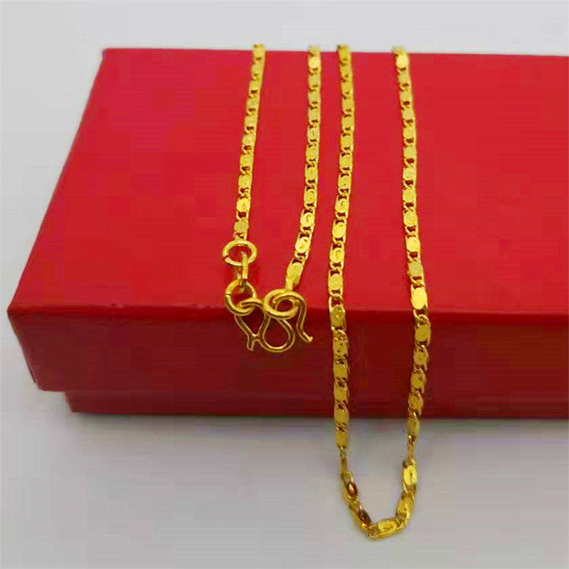 Alluvial Gold Clavicle Chain Fine Small Necklaces