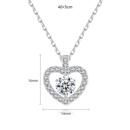 Gift Zircon Heart Shape Peach Clavicle Necklaces