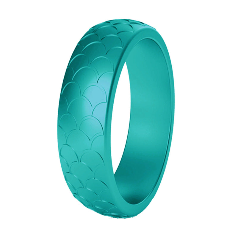 Women's Pattern Silica Gel Birthstone Korean Silicone Rings