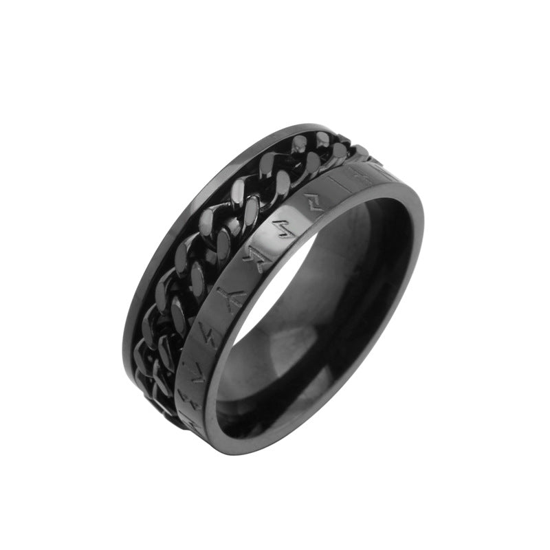 Men's Personalized Titanium Steel Luminous Nordic Style Rings