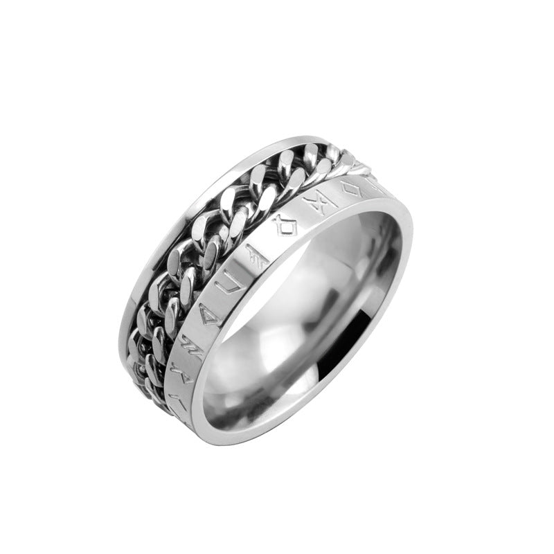 Men's Personalized Titanium Steel Luminous Nordic Style Rings