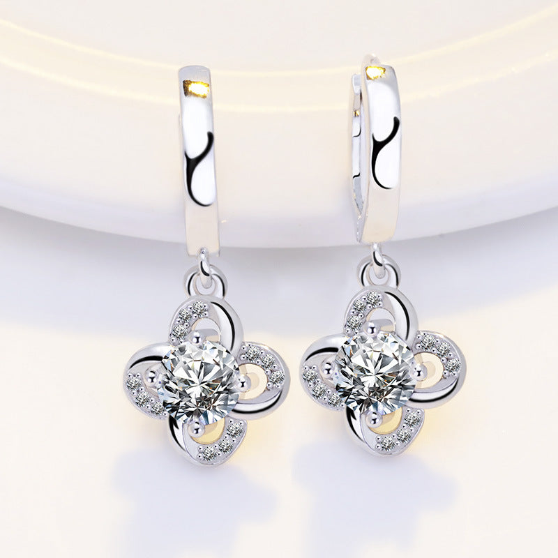 Women's Fashion Korean Style Popular Sweet Flowers Earrings