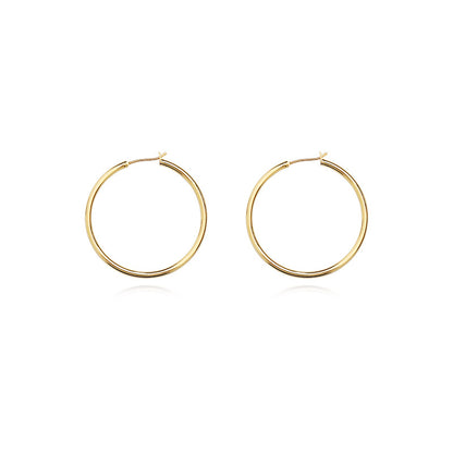 Women's Simple Round Minimalist Hollow Ear Hoop Jewelry Earrings